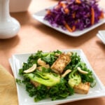 Stir-fried tofu and bok choy