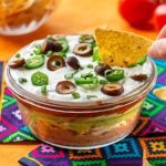 Vegan 7-layer bean dip