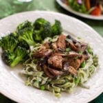 mushroom and seitan stroganoff - vegan "beef" stroganoff