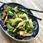 Braised bok choy and shiitake mushrooms1