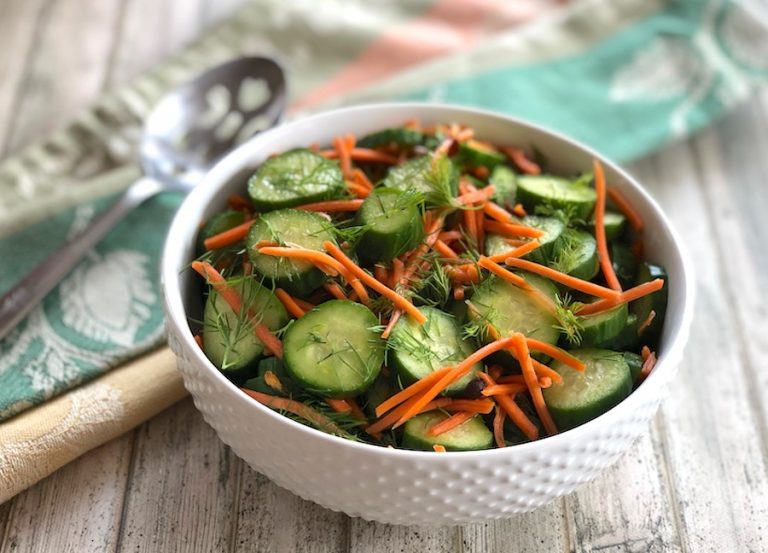 Refreshing Pickled Cucumber Salad (it goes with everything!)