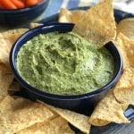 Avocado tahini and spinach dip
