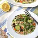 Barley and asparagus salad