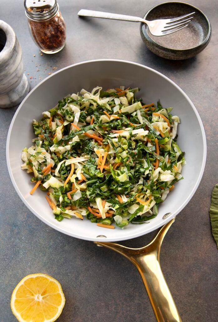 StirFried Collard Greens and Cabbage