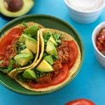 Soft tacos with tempeh and walnut filling1
