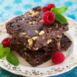 Unbaked Fudgy Vegan chocolate brownies