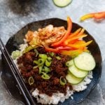 Vegan Korean "Beefy" Rice Bowls