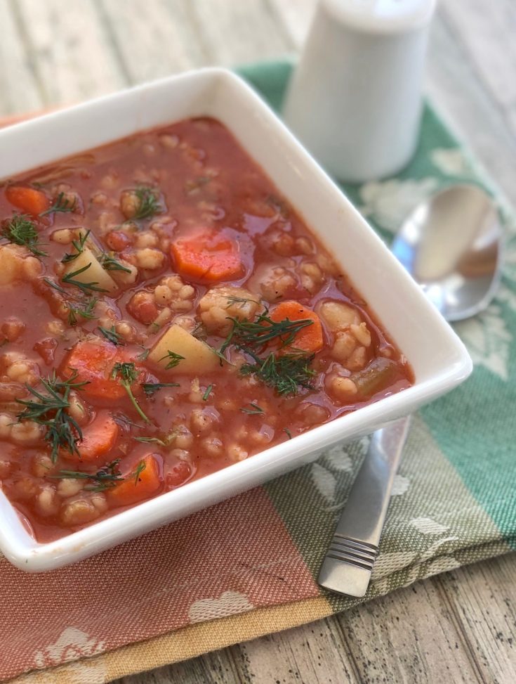 Tomato Vegetable Barley Soup The Vegan Atlas