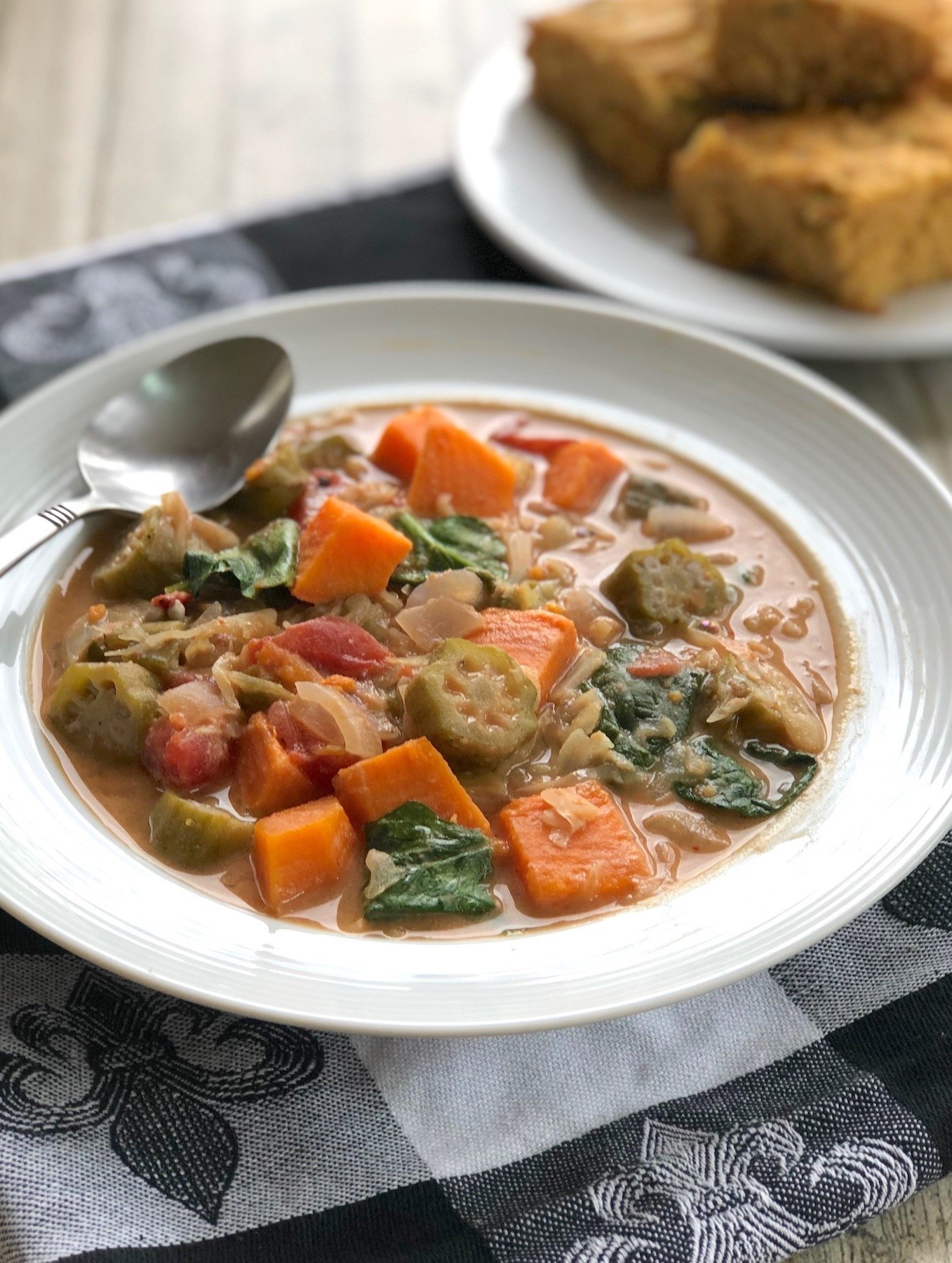AfricanInspired Peanut Stew with Sweet Potatoes and Okra