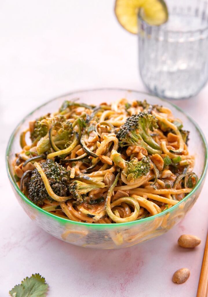 Zucchini Noodles with Peanut Satay Sauce