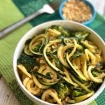 Zucchini noodles with peanut sauce