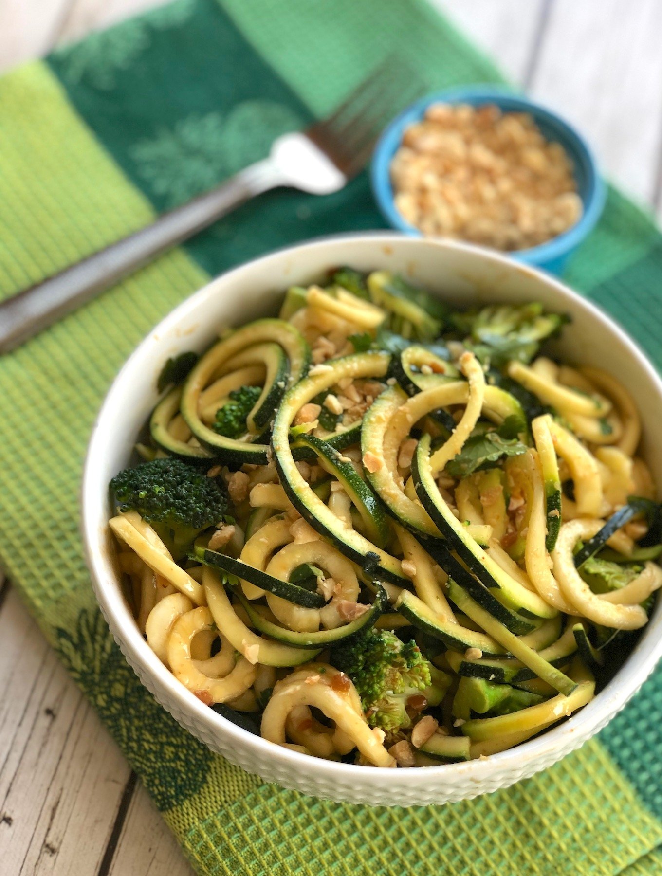 Spiralized Veggie Noodles with Creamy Coconut Basil Sauce - Cook Love Heal  with Rachel Zierzow