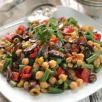 Chickpeas and Green Beans with Balsamic Mushrooms
