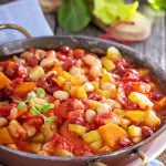 White bean stew with sweet potato and squash