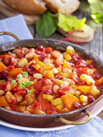 White bean stew with sweet potato and squash
