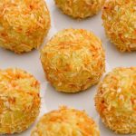 Coconut Bites with mango and banana