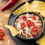 Super-easy vegan hot bean dip