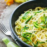 Garlicky Spaghetti with Spiralized Zucchini