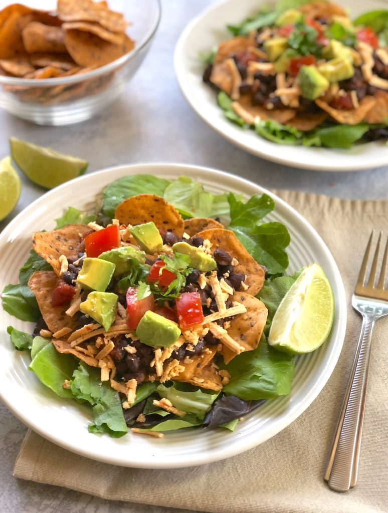 Hot and Cool Layered Black Bean Taco Salad The Vegan Atlas