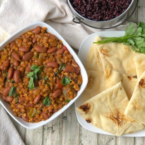 Quick Indian Lentil and Kidney Bean Curry-image