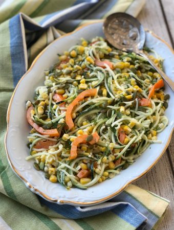 Zucchini Noodles with Fresh Corn