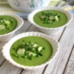 Chilled Green Pea and cucumber soup