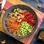 Quinoa and edamame protein bowl