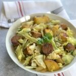 Vegan sausage cabbage and potato skillet1