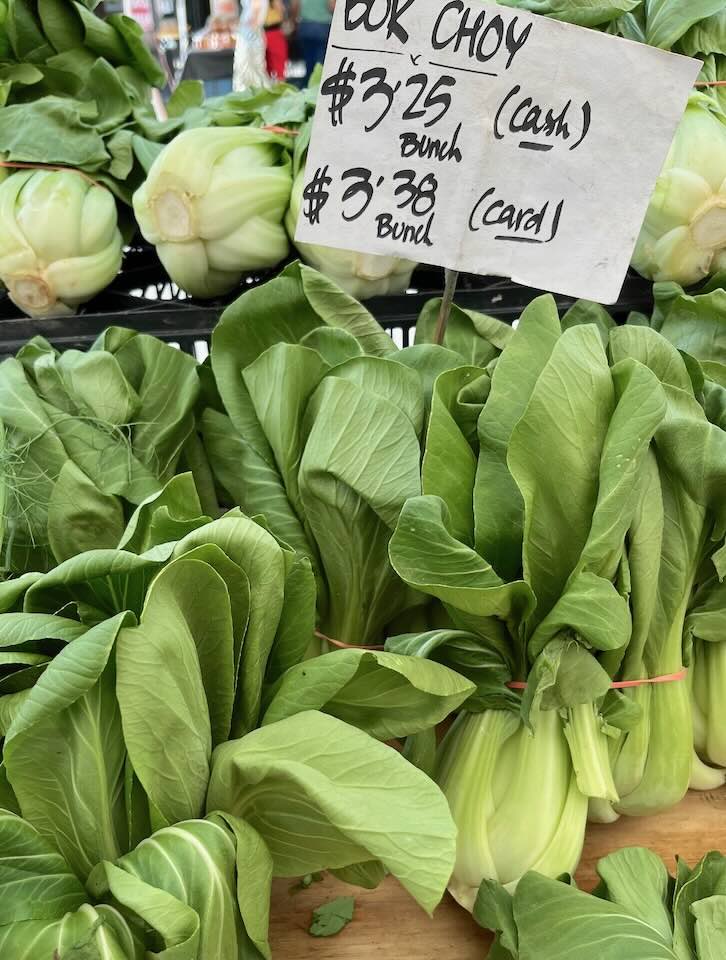Bok choy at farmers market