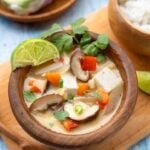 Vegan Thai coconut soup (tom kha)