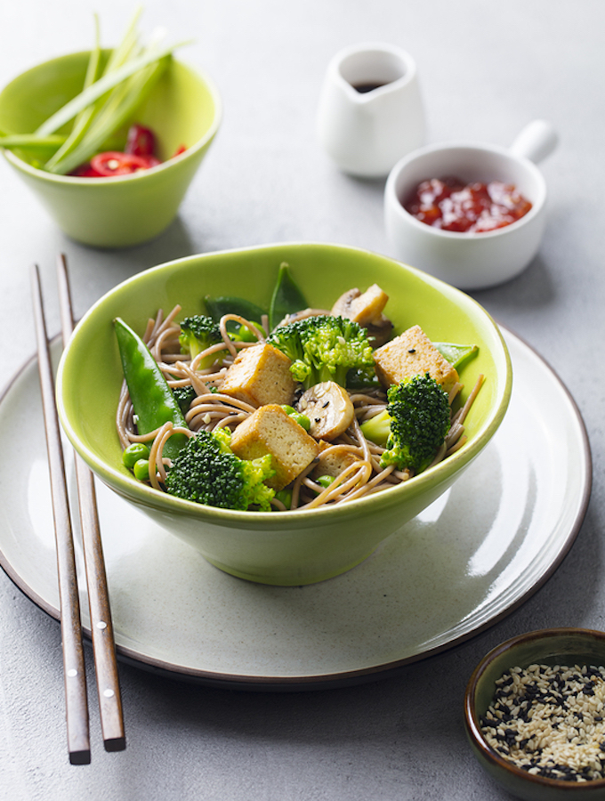 Stir Fried Soba Noodles With Tofu And Green Vegetables The Vegan Atlas