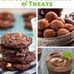 Vegan chocolate desserts graphic