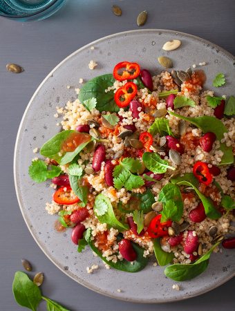 Quinoa and Red Bean Salad with Mini Sweet Peppers