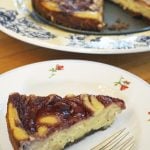 Vegan Lemon Cheesecake with Raspberry Swirl