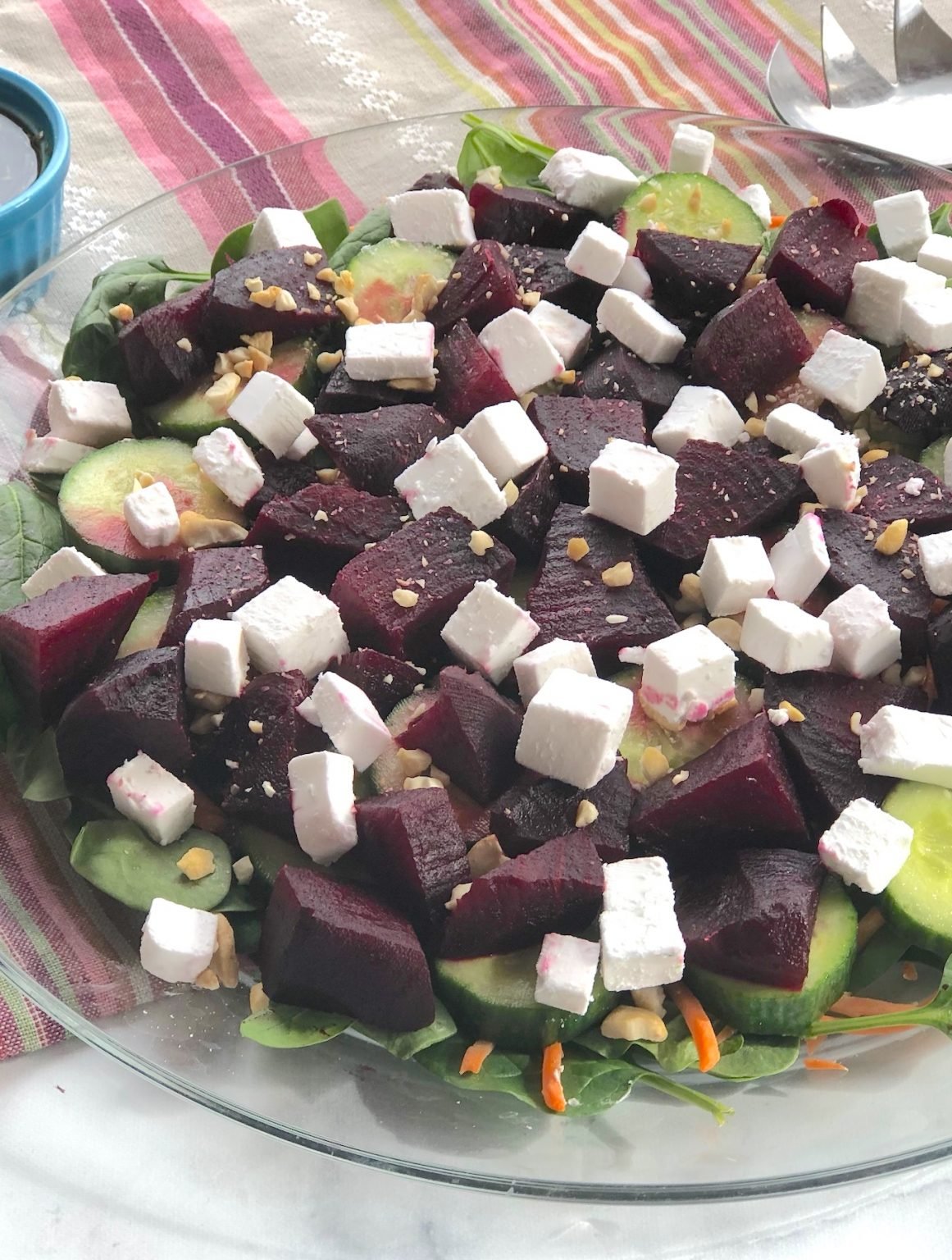 Beet and Vegan Feta Salad with Balsamic Vinaigrette The Vegan Atlas