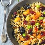 Basmati rice pilaf with dried fruits and nuts