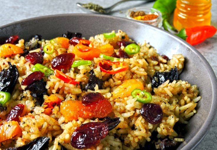 Basmati Rice Pilaf with Fruits and Nuts The Vegan Atlas