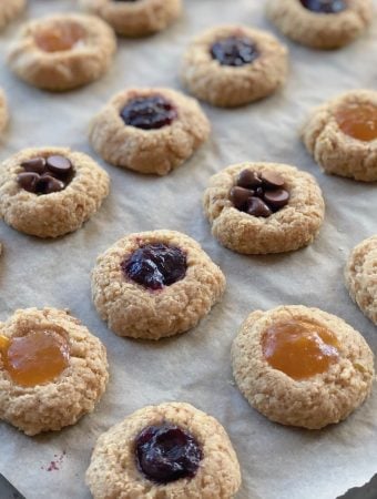 Lime Vegan Thumbprint cookies