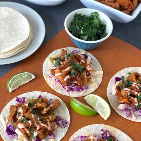 Vegan Korean BBQ Tacos (With Seitan & Kimchi)-image