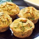 Cheesy vegan corn muffins with fresh herbs