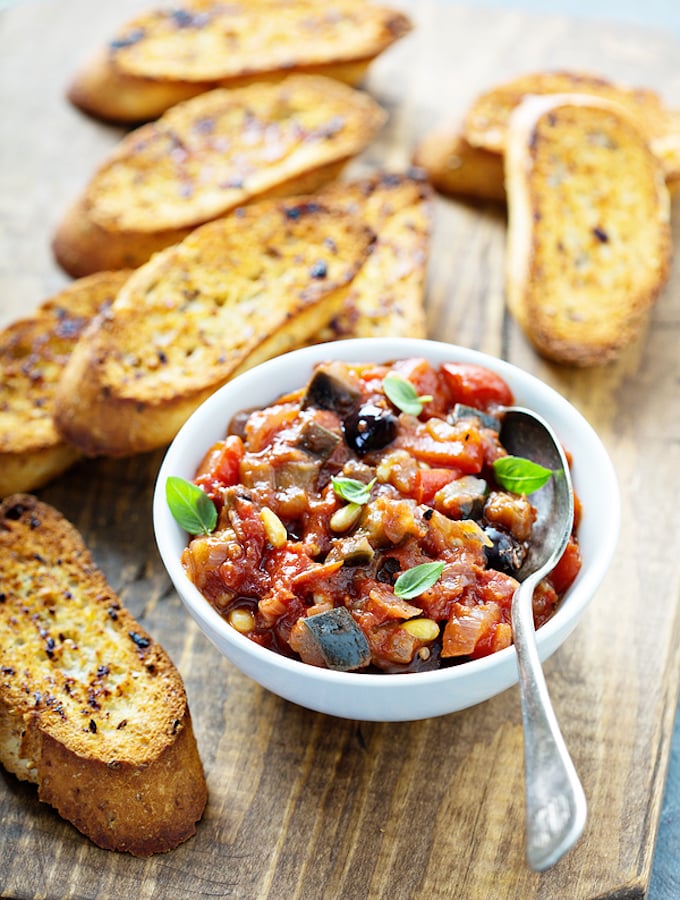 Caponata Siciliana (Sicilian Eggplant Antipasto) [Vegan, Gluten