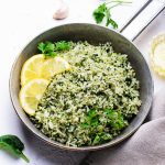 Lemony Spinach Rice with Fresh Herbs