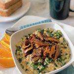Steel cut oats with mushroom bacon1