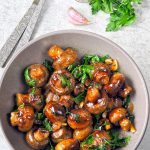 Garlic Mushrooms with Sriracha and Parsley