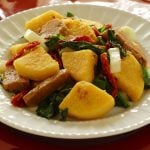 seitan & Polenta with Leafy Greens