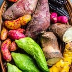 Fresh Latin American Vegetables Caigua, Sweet Potatoes, Black Corn, Camote, Yuca