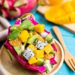 Mixed Tropical and Exotic Fruit served in Dragon Fruit