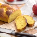 Vegan Challah sliced