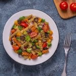 Pasta salad with broccoli & cherry tomatoes