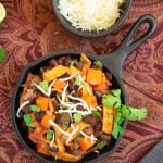 Skillet black beans with sweet potatoes & tortillas2 sm